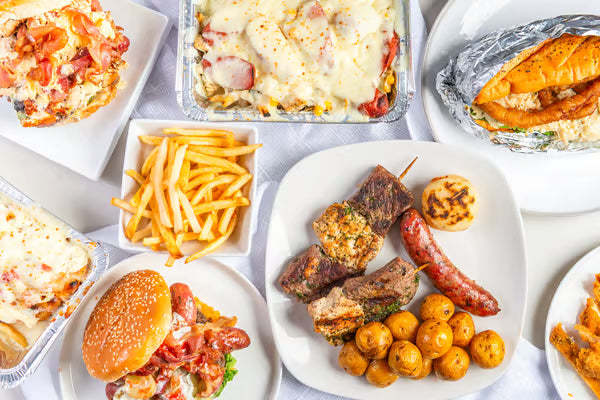 Burgers, fries and grilled meats at Parcerito Parrilla Colombiana